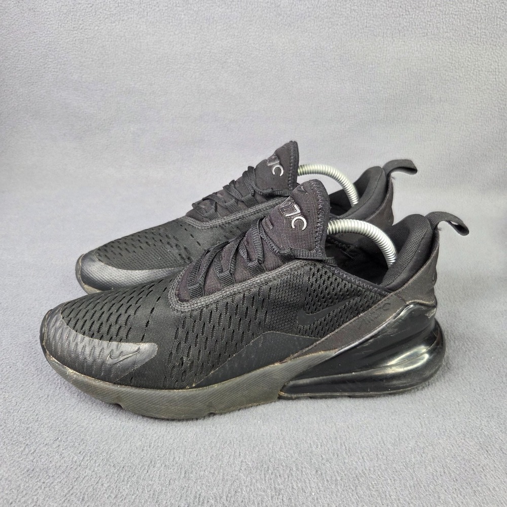 Mens Nike Airmax 270 Size 9.5 Triple Black Shoes Sneakers AH8050-005 NO INSOLES